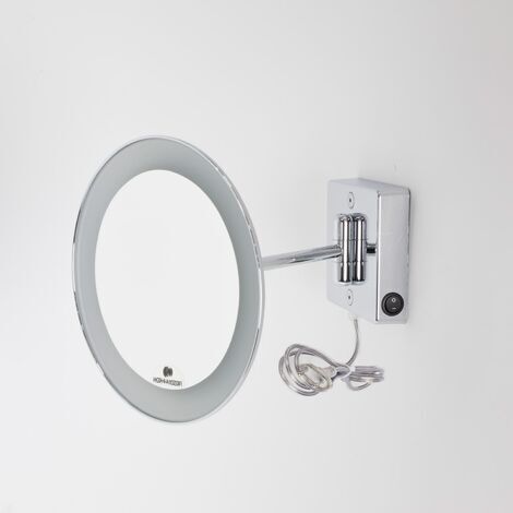 Miroir grossissant x3 à LED alimentation externe simple bras argent - Koh-I-Noor C361KK3