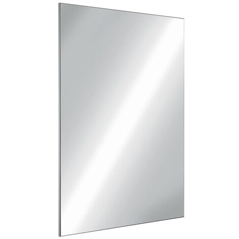 Delabie – Miroir de toilette rectangulaire inox 304 poli incassable – 5 points de fixation invisibles – Renfort plaque PVC 10mm