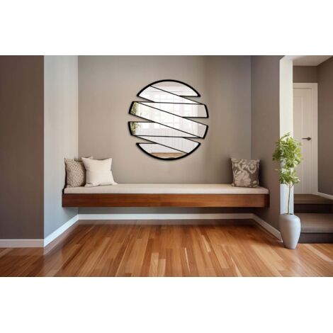 Miroir incassable en PVC haute densité modèle SELENIA couleur noir dimension 47x47 cm - Dimension : 47x47 cm