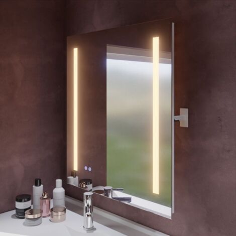 Miroir inclinable à Led intégré variable - Rota Plus - CREAZUR - 70 x 80 cm