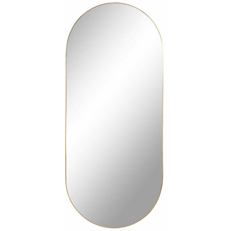 Miroir jersey, ovale, doré