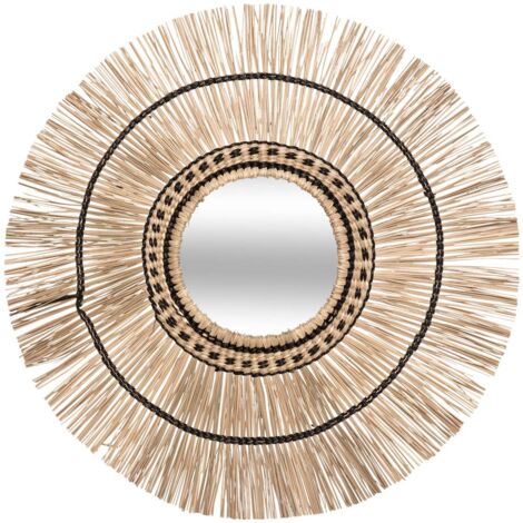 Miroir Laya roseau D60cm - Atmosphera créateur d'intérieur - Beige