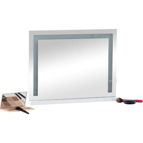 Miroir Led de Maquillage Joliet avec lumière réglable et port USB blanc