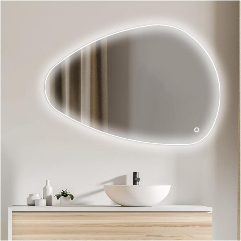 Miroir led galet antibuée luzia
