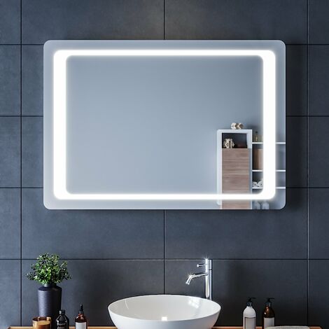 Mioir salle de bains Lumineux 丨 Antibrouillard Mural 丨Capteur infrarouge SIRHONA