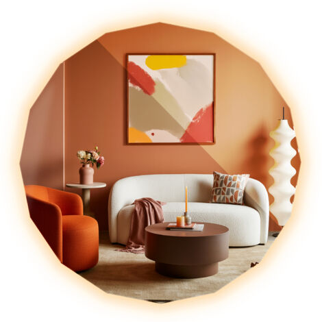 Miroir LED mural salle de bain pour le maquillage - Miroir lumineux avec éclairage - 100x100 cm - Miroir LED (Chaude 3000K) rétro-éclairé moderne