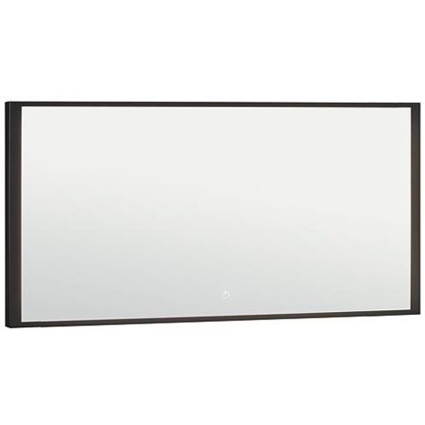 Miroir LED Oselva avec interrupteurs tactiles, avec cadre noir, 1200x800mm