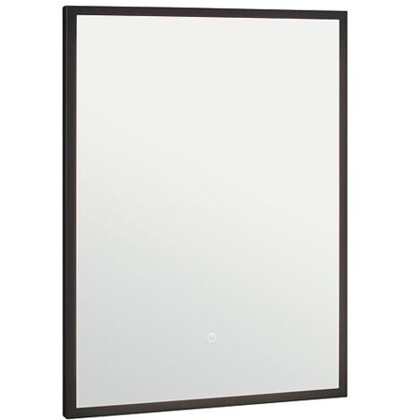 Miroir LED Oselva avec interrupteurs tactiles, avec cadre noir, 600x800mm