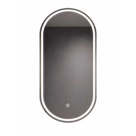 Miroir LED ovale - 50 x 70 cm - Éclairage LED en façade - OVALIA