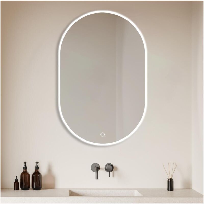 Mob-in - Miroir led ovale avec rétroéclairage lumea