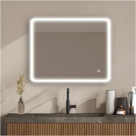 Miroir LED rectangulaire avec rétroéclairage MIRALUX