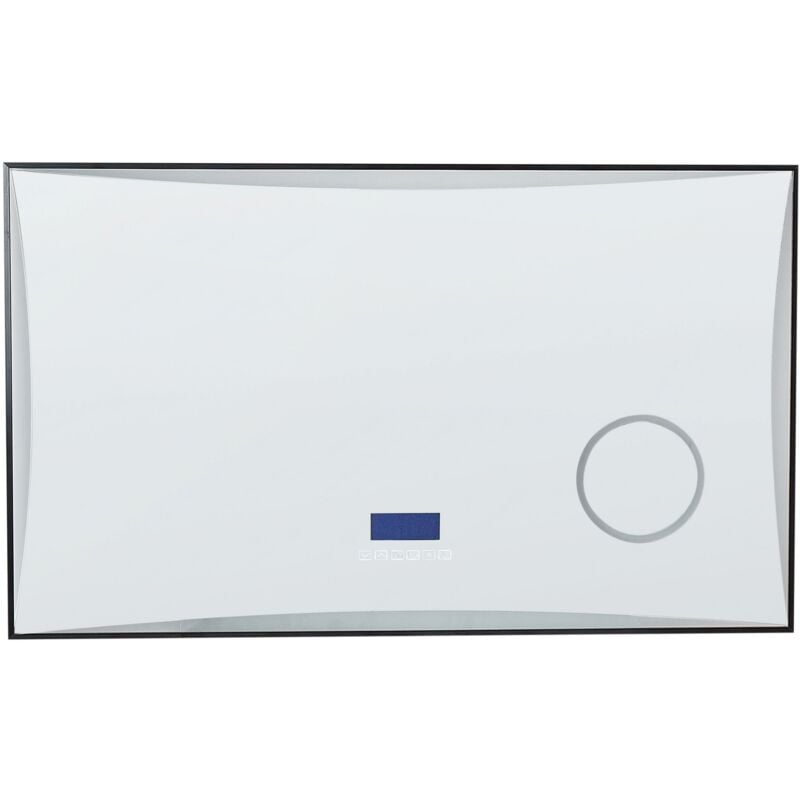 Beliani - Miroir led Rectangulaire Salle de Bain Moderne avec Haut-Parleur Bluetooth 100 x 60 cm Argenté Onlay