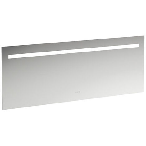 Miroir Leelo courant avec éclairage LED horizontal intégré, cadre