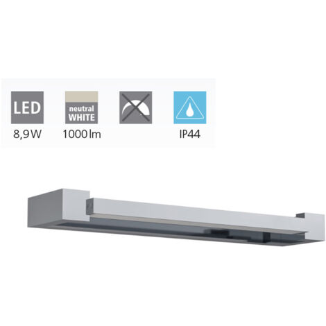 Miroir Light Gemiliana Plastic White LED 8.9W 4000K L: 45 cm H: 4cm