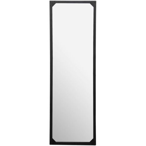 Miroir Lola métal et bois noir 45x150cm - Atmosphera créateur d'intérieur