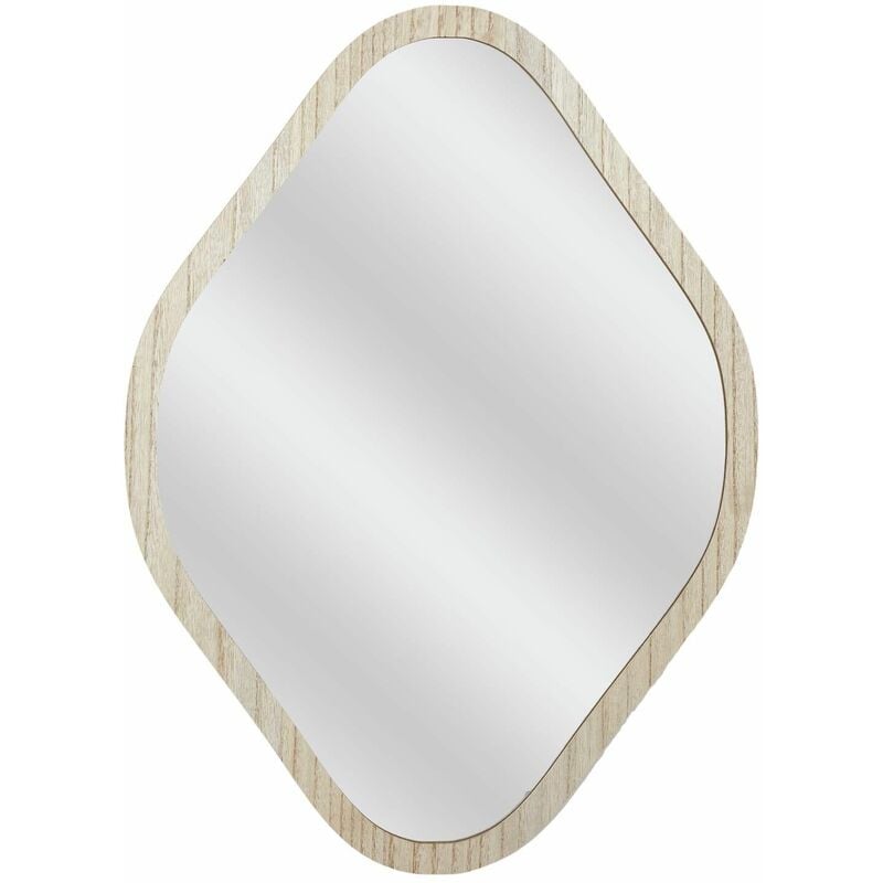 Miroir losange contour bois