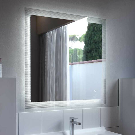Miroir lumineux antibuée CADREA 70x80 cm