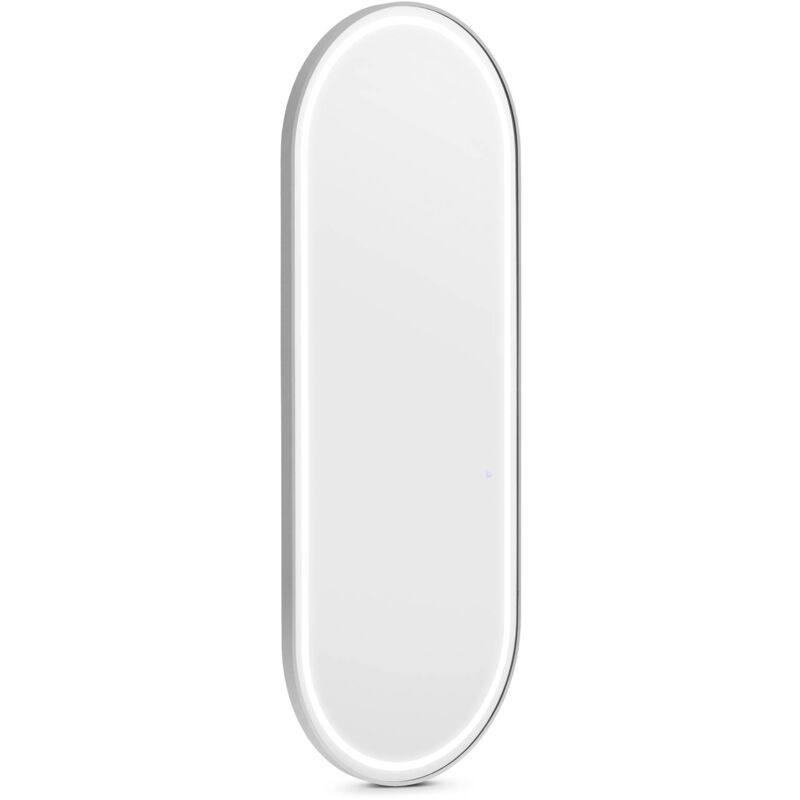 Physa - Miroir lumineux avec éclairage led extra plat ovale argenté 180 x 70 cm