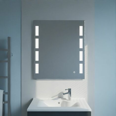 Miroir lumineux de salle de bain 70x80 cm – Éclairage LED 1000 lumens – Anti-buée avec interrupteur sensitif – Norme IP44 – Prestige