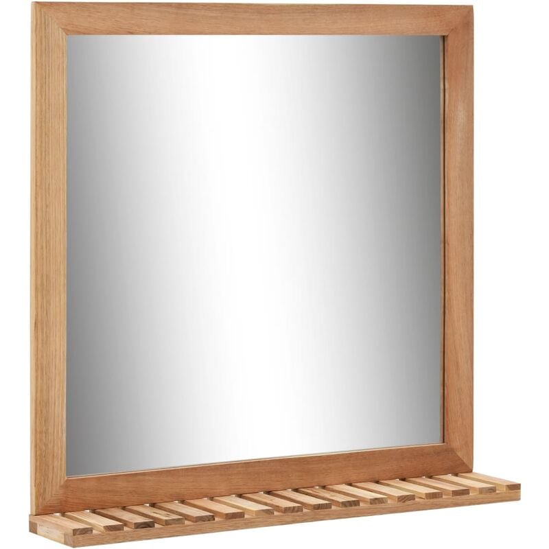 Miroir lumineux de salle de bain Style baroque - 60 x 12 x 62 cm Bois de noyer massif BV999186