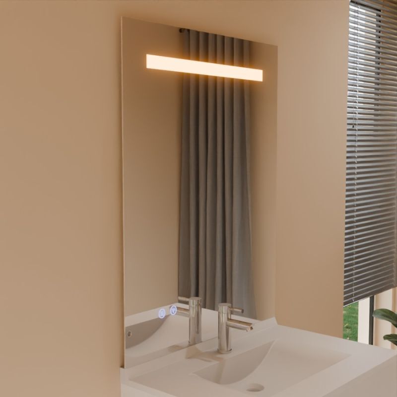 Cuisibane - Miroir lumineux eleg plus 80x105 cm - Avec antibuée et interrupteur sensitif