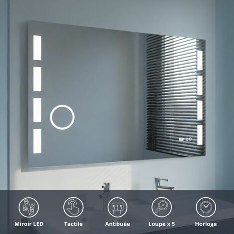 Miroir rectangulaire avec éclairage LED Exellence - Creazur