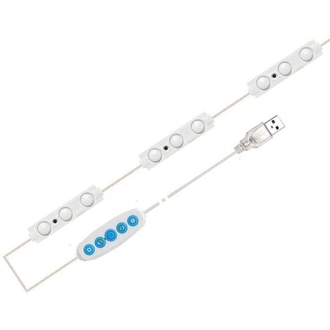 Miroir Lumineux LED à Intensité Réglable, 45 LEDs pour Coiffeuse, Éclairage Maquillage USB DIY