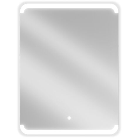 Miroir lumineux rectangulaire Silla, miroir salle de bain 60x80 cm, lumière froide, design moderne