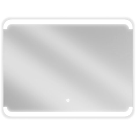 Miroir lumineux rectangulaire Silla, miroir salle de bain 80x60 cm, lumière froide, design moderne
