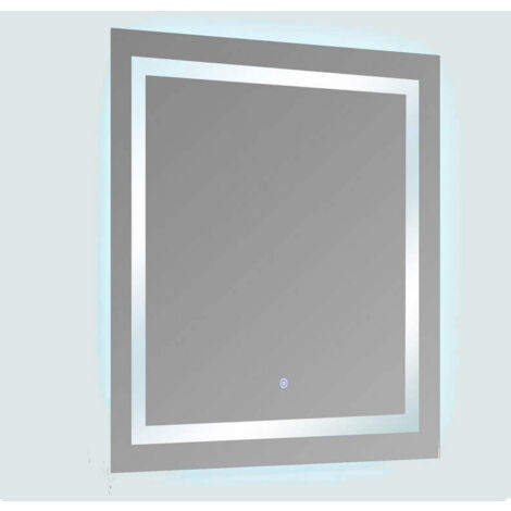 Miroir lumineux salle de bain Carré éclairage LED 80 cm - Connec't 80