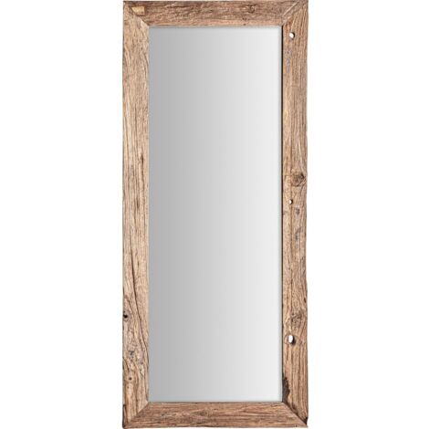 Miroir Luxe en Teka à l'élégance coloniale - Teka naturel aux tonalités chaudes et authentiques