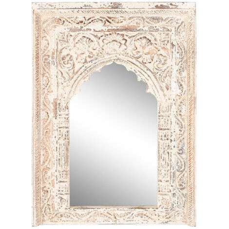 Miroir Mangue 60X6X87 Sculpture Blanc