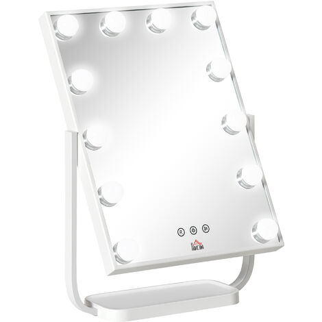 Miroir maquillage Hollywood LED tactile inclinable
