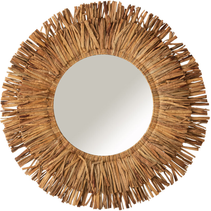 M&s - Miroir rond en bois naturel D.104cm