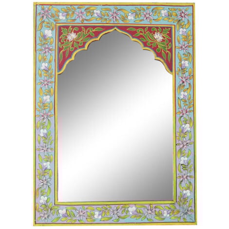 DKD HOME DECOR Miroir Mdf 41X2X56 Floral Peint À Main Multicolore