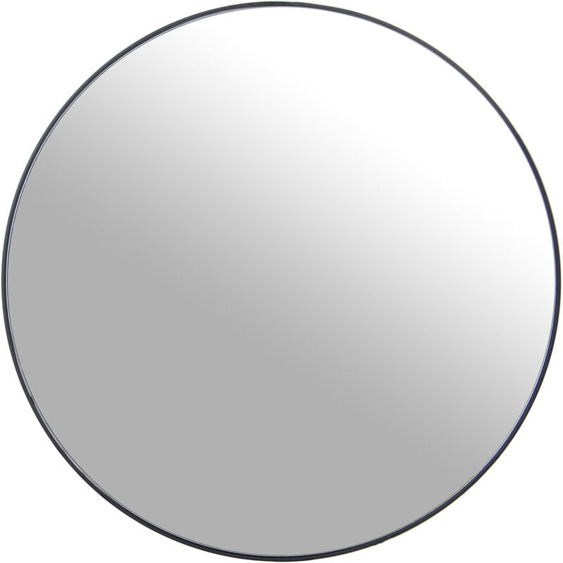 Fijalo - Miroir Métal Noir 100X100 Cm Rond °100X1,5 Cm, ​​​​Int:°98,5 Cm