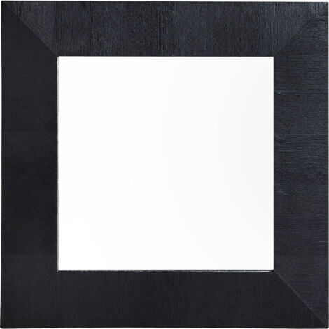 Miroir minimaliste en bois d'ébène noir et mdf élégant - Ébène noir profond