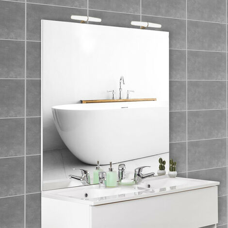 Miroir MIRCOLINE avec appliques lumineuses LED - 120x105cm