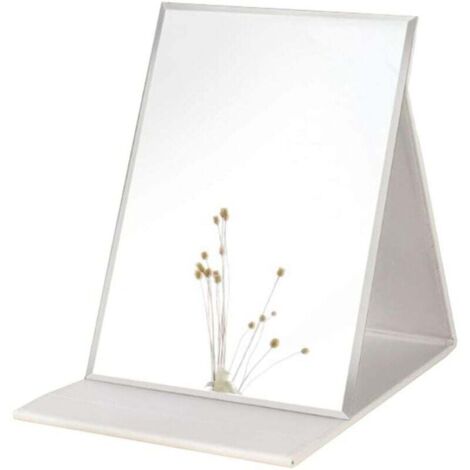 Miroir, Miroir de Maquillage Portable HD Miroir, Portable/Table Miroir Pliable 10X7 Pouces