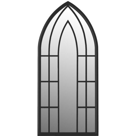 Miroir  Miroir déco pour Salle de bain Salon Chambre ou Dressing Noir 100x45 cm Fer 44024