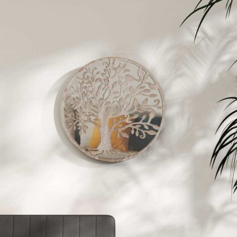 Miroir-Miroir décoratif Sable 40x2,5 cm Fer pour utilisation à l'intérieur 139750