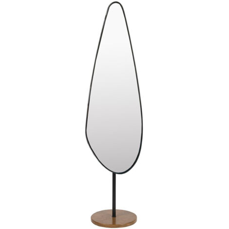 Miroir, Miroir design Dropz menhir Noir en Metal, BOITE A DESIGN