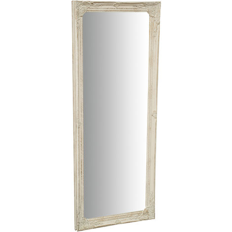 Miroir Miroir mural et miroir suspendu vertical/horizontal L35xPR4xH82 cm finition blanc antique