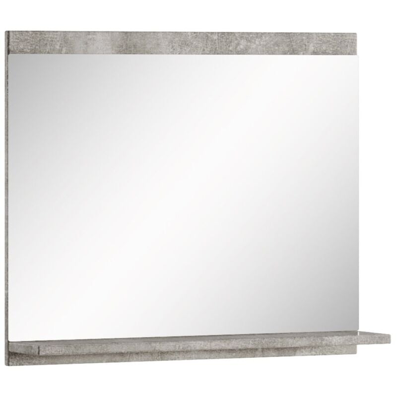 Badplaats - Miroir avec étagère Montreal 60 x 12 x 50 cm - Beton gris