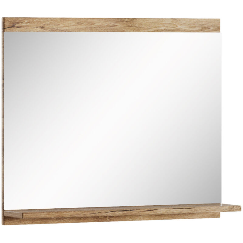 Miroir avec étagère Montreal Badplaats - 60 x 12 x 50 cm - Chene
