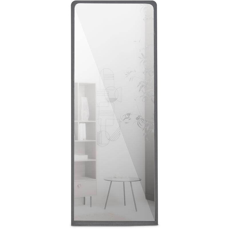 Whitelabel - Miroir murales rectangulaire - pour l'entrée, le salon ou la chambre à coucher Métallique - Noir - Doutzen - Noir