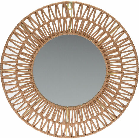 miroir mural 45 cm rond avec cadre en papier