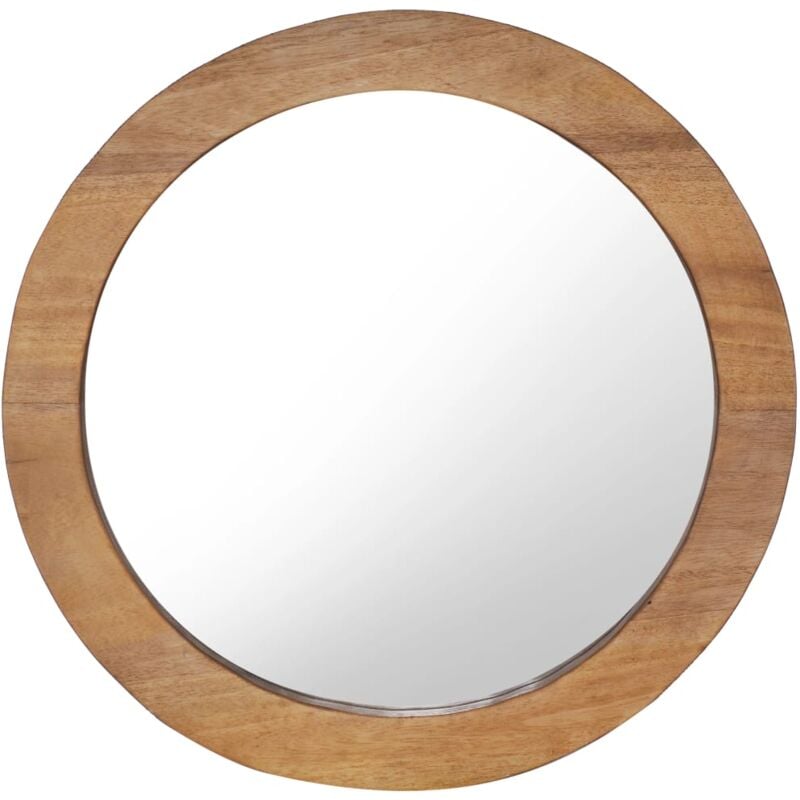 Miroir mural 60 cm Teck Rond Vidaxl