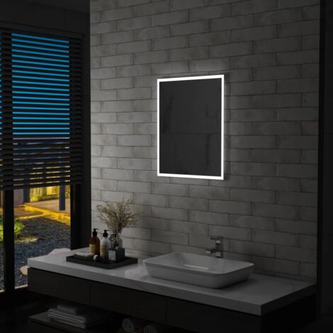 vidaXL Miroir Mural à LED pour Salle de Bain Eclairage Lumière Multi-taille