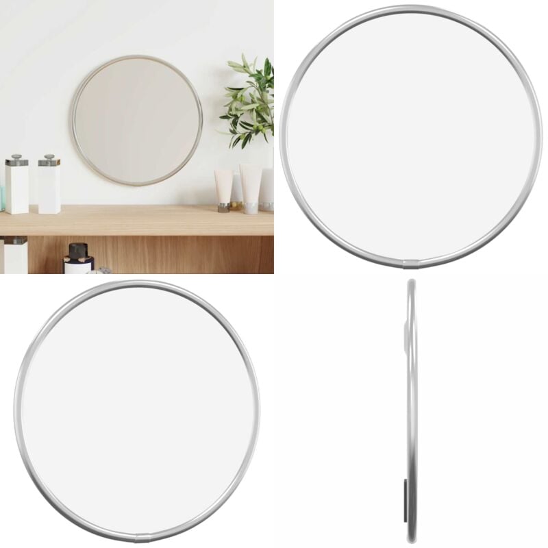 Vidaxl - Miroir mural Argenté ø 20 cm Rond - Miroir Mural - Miroir Rond - Miroir Argenté - Décoration Murale - Miroir Design - Home & Living